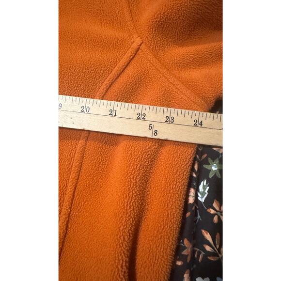 VTG LL Bean Men's Long Sleeve Snap Button Pullover Jacket Orange Size XL 1/4 zip - Picture 5 of 6